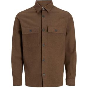 JACK & JONES Jprrayle Melange Solid L/S Overshirt Sn, maltboll, XXL JACK & JONES Jprrayle Melange Solid L/S Overshirt Sn, maltboll, XXL