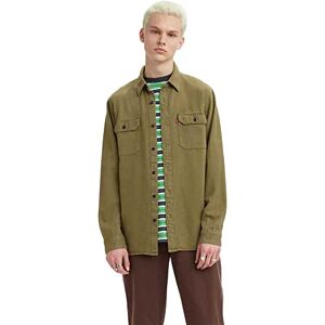 Levi's Jackson Worker skjorta för män, Green Garment Dye, S Levi's Jackson Worker skjorta för män, Green Garment Dye, S