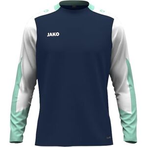 JAKO Unisex långärmad skjorta dynamisk, marinblå/vit/mint, XL JAKO Unisex långärmad skjorta dynamisk, marinblå/vit/mint, XL