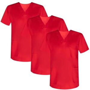 MISEMIYA 3-pack, sjukvårdsväska för unisex, sanitära uniformer, medicinsk uniform, 3XL, röd, Röd röd, 3XL MISEMIYA 3-pack, sjukvårdsväska för unisex, sanitära uniformer, medicinsk uniform, 3XL, röd, Röd röd, 3XL
