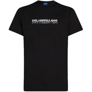 KARL LAGERFELD JEANS , män, smal kortärmad reflektion te, smal passform, svart, XS, svart, XS KARL LAGERFELD JEANS , män, smal kortärmad reflektion te, smal passform, svart, XS, svart, XS