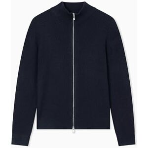 Giorgio Armani herr långärmad rygglogotyp med dragkedja stängning, cardigan sweater, blå, M, djup marin, M Giorgio Armani herr långärmad rygglogotyp med dragkedja stängning, cardigan sweater, blå, M, djup marin, M