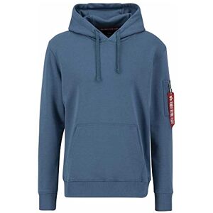 Alpha Industries R Print Hoody Hooded Sweat-Huvtröja för män Vintage Marine Alpha Industries R Print Hoody Hooded Sweat-Huvtröja för män Vintage Marine