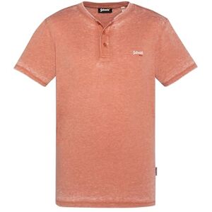 Schott NYC T-shirt tunisisk krage broderi bröst Schott, TSSTRIKER2, kastanj, M Schott NYC T-shirt tunisisk krage broderi bröst Schott, TSSTRIKER2, kastanj, M