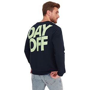 Trendyol MAN Sweatshirt Grå Normal, marinblå, S Trendyol MAN Sweatshirt Grå Normal, marinblå, S