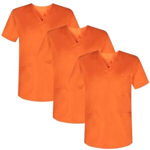 MISEMIYA 3-pack, sjukvårdsväska för unisex, sanitära uniformer, medicinska uniformer, M, orange, Orange, M MISEMIYA 3-pack, sjukvårdsväska för unisex, sanitära uniformer, medicinska uniformer, M, orange, Orange, M