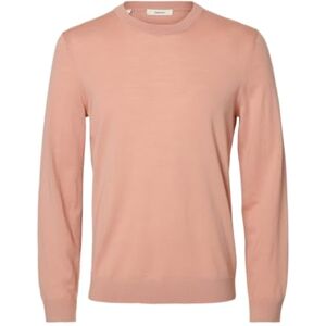SELECTED MEN SELECTED Män Slhtray Ls Knit Merino Crew Neck Noos, Roségryning, M SELECTED MEN SELECTED Män Slhtray Ls Knit Merino Crew Neck Noos, Roségryning, M