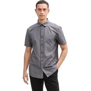 TOM TAILOR herrskjorta, 37272 – Grå liten hexagon design, XL TOM TAILOR herrskjorta, 37272 – Grå liten hexagon design, XL
