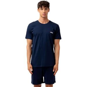 FILA 100% bomullspyjamas för herr, sovkläder för män, mjukt och bekvämt set, storlek S, Storlek M:, S FILA 100% bomullspyjamas för herr, sovkläder för män, mjukt och bekvämt set, storlek S, Storlek M:, S