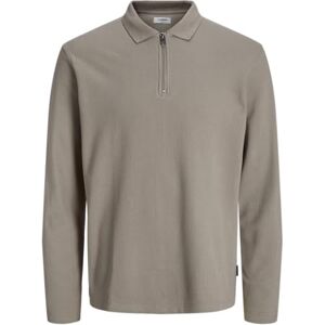 JJ REBEL Jrebdex Zip Polo Ls, Rostad cashew, XS JJ REBEL Jrebdex Zip Polo Ls, Rostad cashew, XS