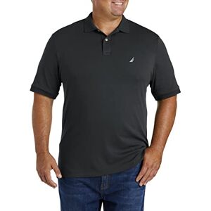 Nautica Herr klassisk passform kortärmad enfärgad mjuk bomull pikétröja, True Black, 5X Nautica Herr klassisk passform kortärmad enfärgad mjuk bomull pikétröja, True Black, 5X