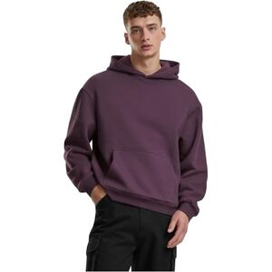 Urban Classics Huvtröja för män, fluffig huvtröja, avslappnad huvtröja för män, oversize passform, storlekar S–5XL, Plumpurple, XL Urban Classics Huvtröja för män, fluffig huvtröja, avslappnad huvtröja för män, oversize passform, storlekar S–5XL, Plumpurple, XL