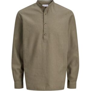 JACK & JONES Jjesummer linne blandning tunika tröja L/S Sn, Dammig oliv, XS JACK & JONES Jjesummer linne blandning tunika tröja L/S Sn, Dammig oliv, XS