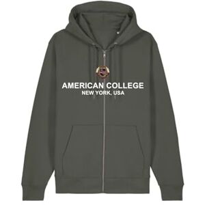 AMERICAN COLLEGE USA Herrtröja med dragkedja khaki storlek L Decontract, Färg: grön, L AMERICAN COLLEGE USA Herrtröja med dragkedja khaki storlek L Decontract, Färg: grön, L