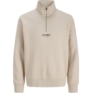 JACK & JONES Jjesoho Sweat Quarter Zip Hn Noos, Moonbeam, M JACK & JONES Jjesoho Sweat Quarter Zip Hn Noos, Moonbeam, M