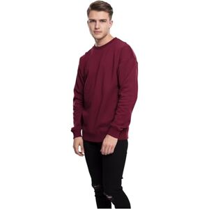 Urban Classics Sweatshirt för män, sweat crewneck, tröja med breda ribbade manschetter för män i många färger, storlekar XS – 5XL, Röd (Port 1157), XS plus size Urban Classics Sweatshirt för män, sweat crewneck, tröja med breda ribbade manschetter för män i många färger, storlekar XS – 5XL, Röd (Port 1157), XS plus size