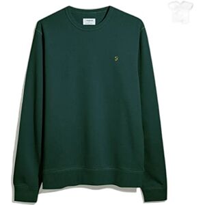 Farah Tim Crew-tröja för män, Bensin blå märgel, XS Farah Tim Crew-tröja för män, Bensin blå märgel, XS