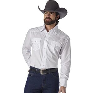 Wrangler herr sport western två fickor långärmad tryckknapp ner skjortor, Vitt, XL Wrangler herr sport western två fickor långärmad tryckknapp ner skjortor, Vitt, XL