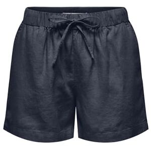 ONLY Onlgoa Mw Lin Bl Pull-Up Shorts Cc PNT, marinblå blazer, XL ONLY Onlgoa Mw Lin Bl Pull-Up Shorts Cc PNT, marinblå blazer, XL