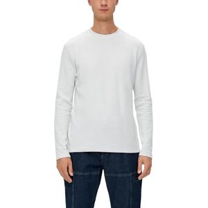 s.Oliver Sales GmbH & Co. KG/ T-shirt för män, långärmad t-shirt, Vit, S s.Oliver Sales GmbH & Co. KG/ T-shirt för män, långärmad t-shirt, Vit, S