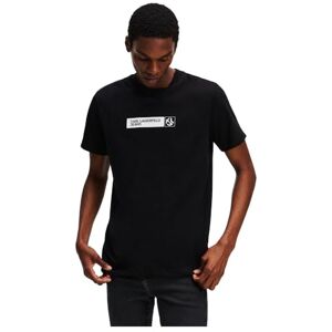 KARL LAGERFELD JEANS , Herr, Slim Kortärm Grafisk T-Shirt, Slim Fit, Svart, XS KARL LAGERFELD JEANS , Herr, Slim Kortärm Grafisk T-Shirt, Slim Fit, Svart, XS