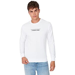 Trendyol MAN Sweatshirt vit vanlig, Vitt, XL Trendyol MAN Sweatshirt vit vanlig, Vitt, XL