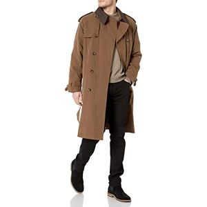 London Fog Ikonisk dubbelbröstad trenchcoat för män med dragkedja och avtagbar toppkrage trenchcoat, Brittisk kaki, 58 London Fog Ikonisk dubbelbröstad trenchcoat för män med dragkedja och avtagbar toppkrage trenchcoat, Brittisk kaki, 58