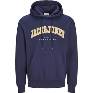 JACK & JONES JACK&JONES PLUS JJECALEB Varsity Sweat Hood NOOS PLS, marinblå blazer, 5XL JACK & JONES JACK&JONES PLUS JJECALEB Varsity Sweat Hood NOOS PLS, marinblå blazer, 5XL
