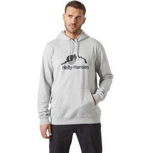 Helly Hansen Nord Graphic Pull Over Hoodie för män, 952 grå melange, XXL Helly Hansen Nord Graphic Pull Over Hoodie för män, 952 grå melange, XXL