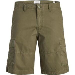 JACK & JONES Cargoshorts för män plus storlek avslappnad passform cargoshorts, OLIVNATT, 44 JACK & JONES Cargoshorts för män plus storlek avslappnad passform cargoshorts, OLIVNATT, 44