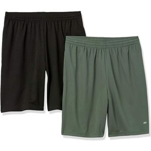 Amazon Essentials Men's Performance Tech shorts med lös passform (finns i Big & Tall), Pack of 2, Olivgrön/Svart, M Amazon Essentials Men's Performance Tech shorts med lös passform (finns i Big & Tall), Pack of 2, Olivgrön/Svart, M