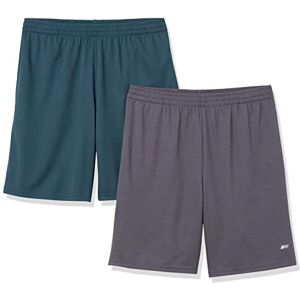 Amazon Essentials Men's Performance Tech shorts med lös passform (finns i Big & Tall), Pack of 2, Kolsvart/Mörkgrön, M Amazon Essentials Men's Performance Tech shorts med lös passform (finns i Big & Tall), Pack of 2, Kolsvart/Mörkgrön, M