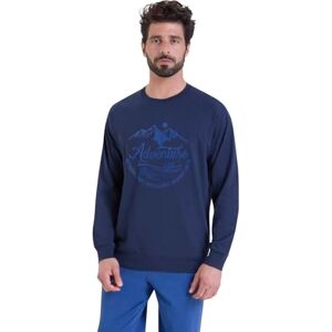Athena Pyjamas-set för män, nattkläder, winter 100% andningsbar bomullströja långärmad T-shirt + byxor Oeko-TEX® etikettstandard 100, Navy Top/Blå Strumpor, XL Athena Pyjamas-set för män, nattkläder, winter 100% andningsbar bomullströja långärmad T-shirt + byxor Oeko-TEX® etikettstandard 100, Navy Top/Blå Strumpor, XL