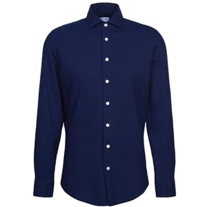 Seidensticker Silkesdekal 845596, smal passform långärmad avslappnad skjorta, 37, blå, 37 Seidensticker Silkesdekal 845596, smal passform långärmad avslappnad skjorta, 37, blå, 37