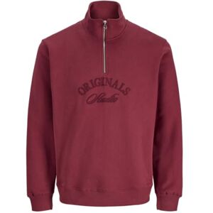JACK & JONES Jorbleecker varumärke sweat high neck Bf, Tibetansk röd, L JACK & JONES Jorbleecker varumärke sweat high neck Bf, Tibetansk röd, L