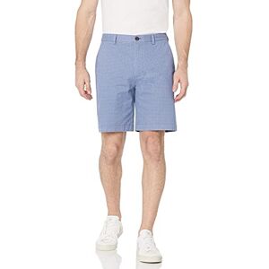 Amazon Essentials Men's Shorts 23 cm (9 tum) klassisk passform, Blå Geometriskt tryck, 40 Amazon Essentials Men's Shorts 23 cm (9 tum) klassisk passform, Blå Geometriskt tryck, 40