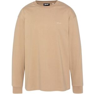 Schott NYC Schott TSCLIFF2ML långärmad t-shirt i bomull beige, Beige färg, M Schott NYC Schott TSCLIFF2ML långärmad t-shirt i bomull beige, Beige färg, M