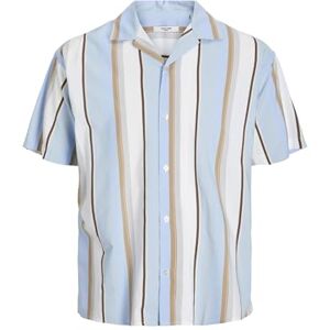JACK & JONES JPRBLAPALMA Resort Shirt S/S SN, Palace blå/passform: avslappnad passform, S JACK & JONES JPRBLAPALMA Resort Shirt S/S SN, Palace blå/passform: avslappnad passform, S