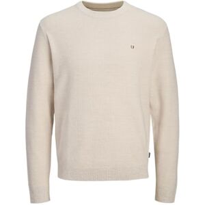 JACK & JONES Jprblurex stickad crew neck, Whitecap grå, S JACK & JONES Jprblurex stickad crew neck, Whitecap grå, S