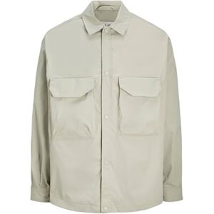 JACK & JONES JACK&JONES JCOHELVETICA Parachute Overshirt LS, abbey stone, M JACK & JONES JACK&JONES JCOHELVETICA Parachute Overshirt LS, abbey stone, M