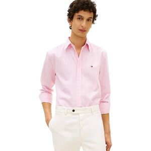 Tommy Hilfiger Herr Flex Poplin Gingham Rf skjorta Mw0Mw37548, rosa, M Tommy Hilfiger Herr Flex Poplin Gingham Rf skjorta Mw0Mw37548, rosa, M