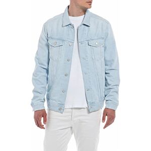 Replay Jeansjacka för män med stretch, Superlight Blue 011, XS Replay Jeansjacka för män med stretch, Superlight Blue 011, XS