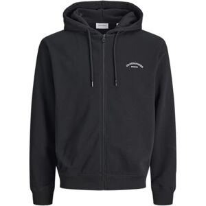 JACK & JONES Jjcollegelogotyp sweatshirt dragkedja huva, svart, M JACK & JONES Jjcollegelogotyp sweatshirt dragkedja huva, svart, M