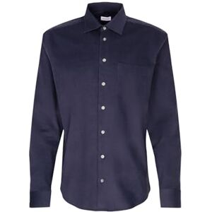 Seidensticker Silkesdekal herr casual skjorta – normal passform – lätt att stryka – Kent krage – långärmad – 100% bomull, blå, 44 SE Seidensticker Silkesdekal herr casual skjorta – normal passform – lätt att stryka – Kent krage – långärmad – 100% bomull, blå, 44 SE