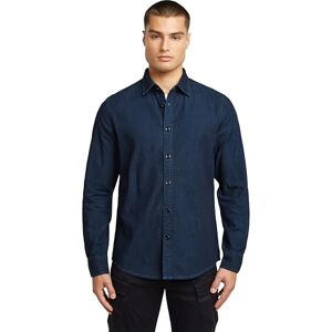 G-STAR RAW Clean Slim Shirt ls, Blå (Worn in Deep Blue Ocean D27681-d539-g839), S G-STAR RAW Clean Slim Shirt ls, Blå (Worn in Deep Blue Ocean D27681-d539-g839), S