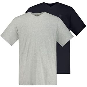 JP 1880 herrstora storlekar överdimensionerade herrkläder L-8XL t-shirt, basic, V-hals, upp till 8XL 702415, Ljusgrå lång, XXL JP 1880 herrstora storlekar överdimensionerade herrkläder L-8XL t-shirt, basic, V-hals, upp till 8XL 702415, Ljusgrå lång, XXL