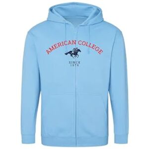 AMERICAN COLLEGE USA Tröja tröja med tryck varma kläder blandade män och kvinnor casual modell ACSZW3 himmelsblå M, turkos, M AMERICAN COLLEGE USA Tröja tröja med tryck varma kläder blandade män och kvinnor casual modell ACSZW3 himmelsblå M, turkos, M