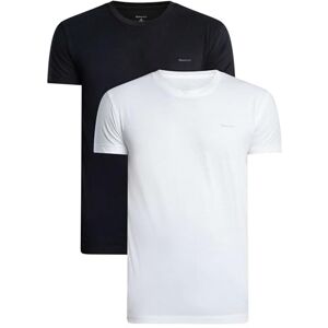 GANT Herr C-hals T-shirt 2-pack underkläder, svart/vit, standard (2-pack), svart/vit, one size GANT Herr C-hals T-shirt 2-pack underkläder, svart/vit, standard (2-pack), svart/vit, one size