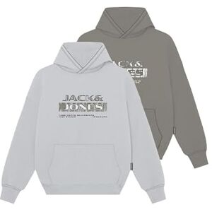 JACK & JONES Jcostance branding sweat hood 2 st Mp, Ångblå, S JACK & JONES Jcostance branding sweat hood 2 st Mp, Ångblå, S