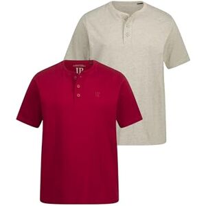 JP 1880 herrstora storlekar, överdimensionerade herrkläder, L-8XL Henleys, basic, 2-pack, rund hals, knapplist, upp till 8 XL 708420, Mörkkörsbärsröd, L JP 1880 herrstora storlekar, överdimensionerade herrkläder, L-8XL Henleys, basic, 2-pack, rund hals, knapplist, upp till 8 XL 708420, Mörkkörsbärsröd, L